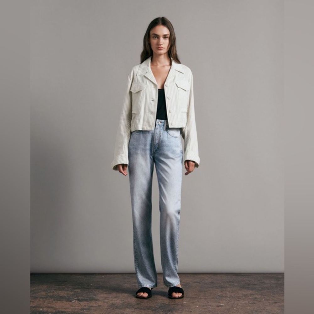 Alex Liquid Miramar High Rise Straight Jeans